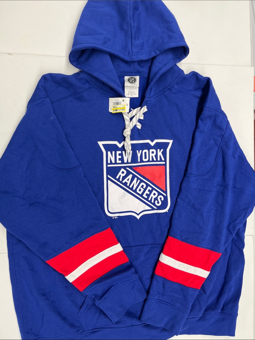 NEW NHL Men's New York Rangers Hockey Logo Pullover Hoodie Size 2XL